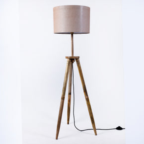 Craftter Light Pink Shade with Tripod Stand Floor Lamp, Mid Century Standing Lamp, Modern Design Studying Light for Living Room, Bedroom, Study Room and Office Off White Color Floor Lamp