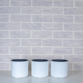 Craftter Planter for Indoor-Outdoor Home Garden/Round Plant Pot with Polypropylene UV Material/Decorative Modern Gamla (Set of 3)