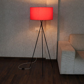 Craftter Metal Tripod Floor Decorative Standing Night Lamp (Dark Pink)