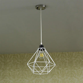 Craftter White Color Dimond Metal Hanging Lamp Pendant Light Decorative