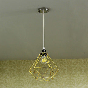 Craftter White Gold Dimond Metal Hanging Lamp Pendant Light Decorative