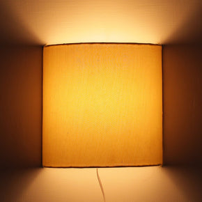 Craftter Plain Yellow Color Fabric Half Shade Wall Lamp Fixture Attractive Fancy Wall LED Light Lamps for Home and Office Fancy Wall Lights and Lamps for Home Decoration Indoor and Outdoo