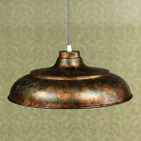 Craftter 17 inch Dia Rustic Copper Color Metal Pendant Lamp Hanging Light Decorative Ceiling Light