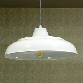 Craftter 17 inch Dia White Color Metal Pendant Lamp Hanging Light Decorative Ceiling Light