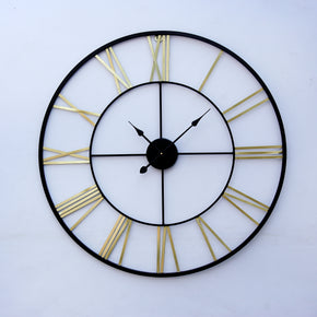 Craftter 40 inch Black And Gold Handmade Wall Clock Metal Wall Art Sculpture Wall Decor And Hanging