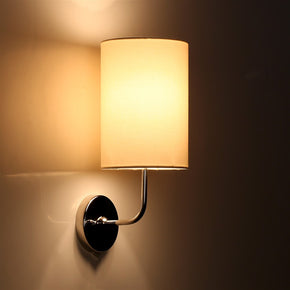 Craftter Tusser Silk Light Yellow Round Wall Lamp