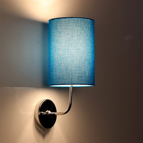 Craftter Textured Sky Blue Round Wall Lamp