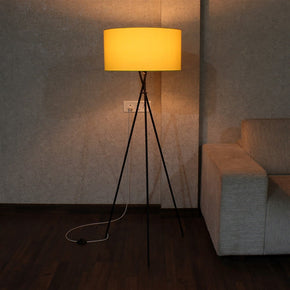 Craftter Metal Tripod Floor Decorative Standing Night Lamp (Yellow)