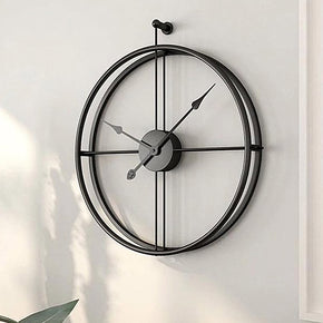 Craftter Black Metal Large Analog Wall Clock